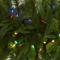 Nearly Natural 6 ft. Pre-Lit Christmas Pine Extra Wide Artificial Garland with 100 Multi-Colored LED Lights thumbnail 3