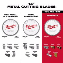 Milwaukee 14 in. 80T Carbide Tipped Aluminum and Metal Cutting Circular Saw Blade thumbnail 4