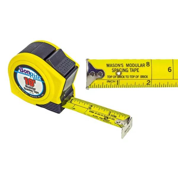 Bon Tool Bon Rite 10 ft. Modular Spacing Tape Measure, Professional Grade Metal Hand Tool