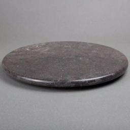 Creative Home Natural Charcoal Marble 12 in. Round Cheese Serving Board & Dessert Trivet thumbnail 2