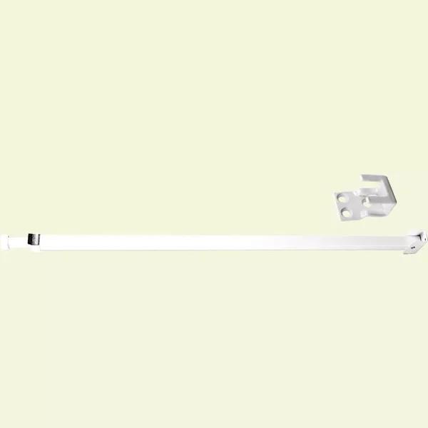 Prime-Line Adjustable Aluminum Sliding Patio Door Security Bar Lock, White, 28 in. to 48 in.