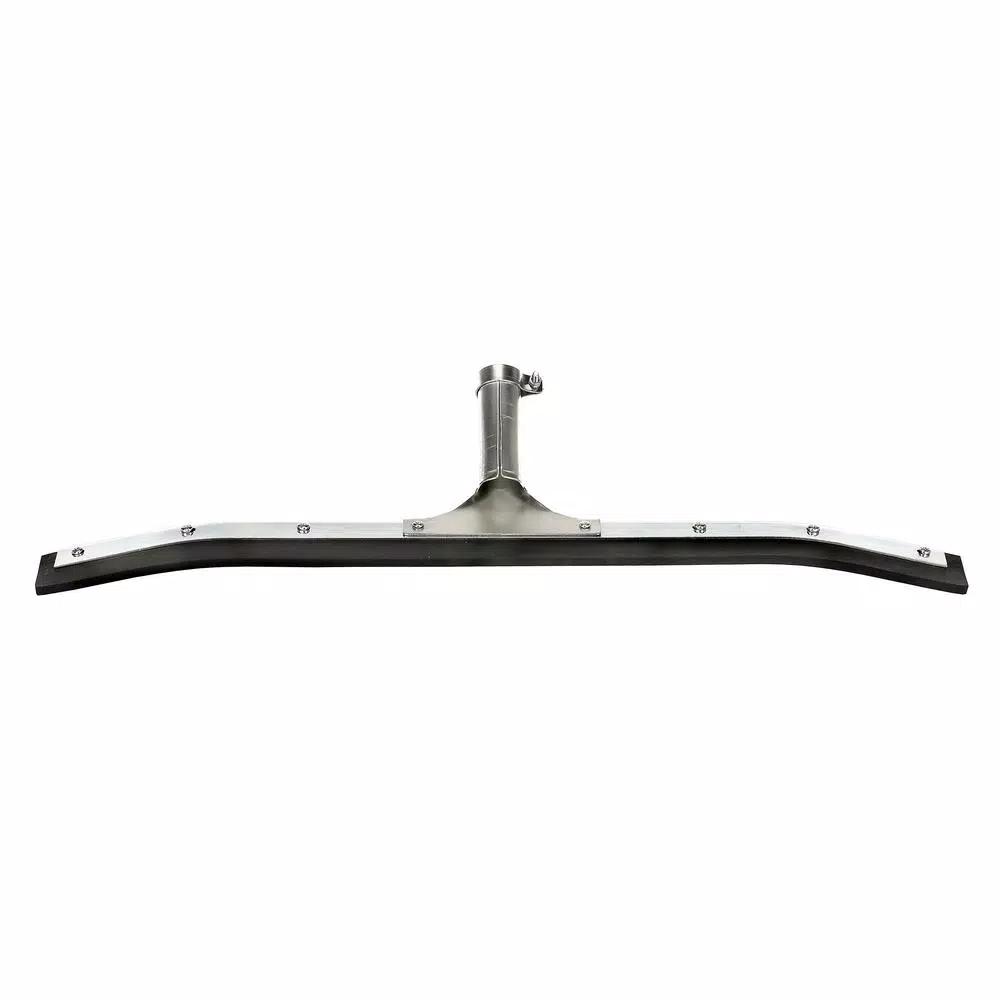 Alpine Industries 24 in. Heavy-Duty Curved Floor Squeegee, Steel Frame, Black