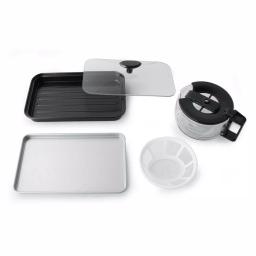 SPT 3-in-1 Breakfast Center 1450W Toaster Oven, Coffee Maker, and Griddle - Black and Stainless Steel thumbnail 5