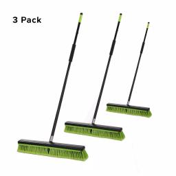 Alpine Industries 24 in. 2-in-1 Squeegee Push Broom, Multi-Surface Indoor/Outdoor (3-Pack) thumbnail 2