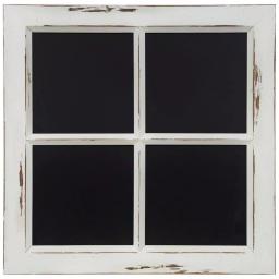 Pinnacle Distressed White Window Pane Framed Chalkboard - Rustic Farmhouse Memo Board thumbnail 2