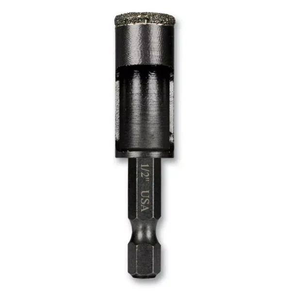 Montana Brand 1/2 in. High Speed Steel Diamond Tile Drill Bit with 1/4 in. Hex Shank