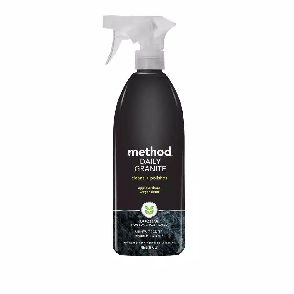 Method Daily Granite Cleaning and Polishing Spray, 28 oz. - Plant-Based Stone, Marble, and Granite Cleaner