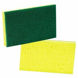 Scotch-Brite 3M Scotch-Brite Medium-Duty Scrubbing Sponge, Dual-Sided Cellulose and Synthetic Fiber (Case of 10) thumbnail 1