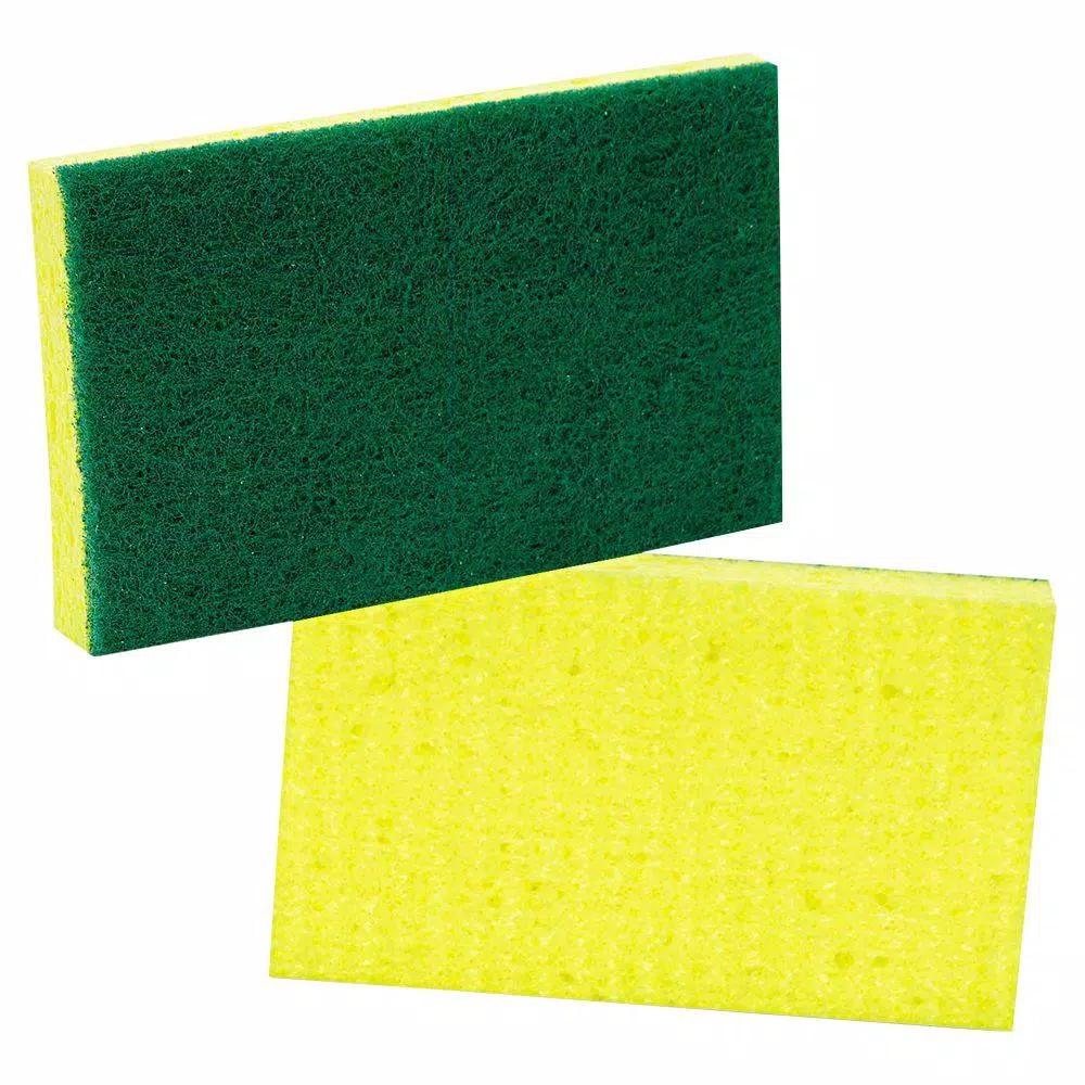 Scotch-Brite 3M Scotch-Brite Medium-Duty Scrubbing Sponge, Dual-Sided Cellulose and Synthetic Fiber (Case of 10)