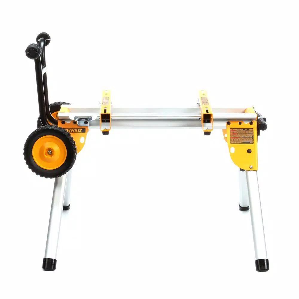 DEWALT 15 Amp 8-1/4 in. Compact Corded Jobsite Table Saw with Heavy-Duty Rolling Stand