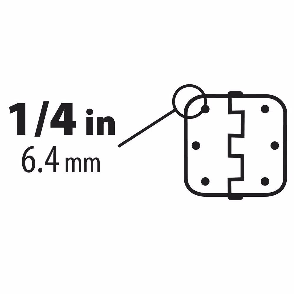 Everbilt 3-1/2 in. x 1/4 in. Radius Oil-Rubbed Bronze Steel Door Hinge, 24-Pack