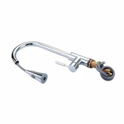 Vanity Art Single-Handle Pull-Down Kitchen Faucet with Sprayer Wand, Chrome Finish thumbnail 3