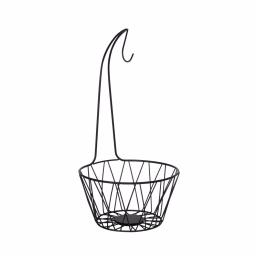 Spectrum Paxton Fruit Tree Steel Banana Stand and Fruit Bowl, Black thumbnail 2