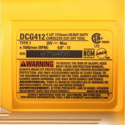 DEWALT 20V MAX Cordless 4-1/2 in. Angle Grinder, Tool Only with 25 Metal & Stainless Cutting Wheels thumbnail 13
