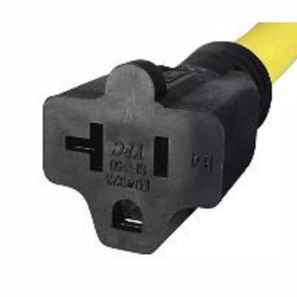 Hilti 15 Amp to 20 Amp NEMA Adapter, Yellow Rubber Construction