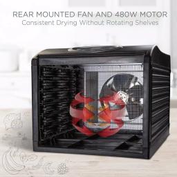 Ivation 6-Tray Stainless Steel Food Dehydrator Machine, 480W Digital Timer & Temperature Control thumbnail 2
