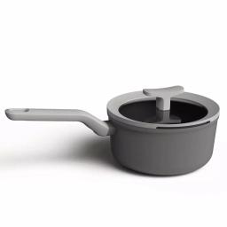 BergHOFF Leo 2.1 qt. Aluminum Nonstick Saucepan with Glass Lid, Grey thumbnail 1