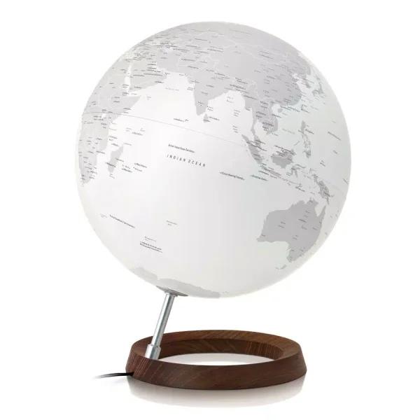 Waypoint Geographic Full Circle Reflection 12 in. Illuminated Desktop Globe with Wood Base and Aluminum Mount
