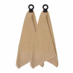 RITZ Hook and Hang Biscotti Woven Cotton Kitchen Towels, Set of 2 thumbnail 1