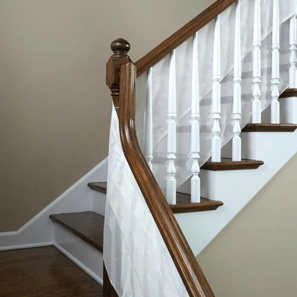 KidCo 15 ft. Mesh Rail Guard for Balconies and Stairs, White