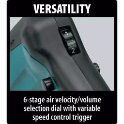 Makita 36V (18V x2) LXT Brushless Cordless Handheld Leaf Blower with Flat End Nozzle thumbnail 5
