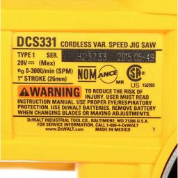 DEWALT 20V MAX Cordless Jig Saw Kit with 3.0 Ah Lithium-Ion Battery thumbnail 10