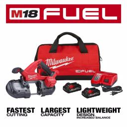 Milwaukee M18 FUEL 18V Brushless Cordless Compact Band Saw Kit with Two 3.0 Ah Batteries thumbnail 3