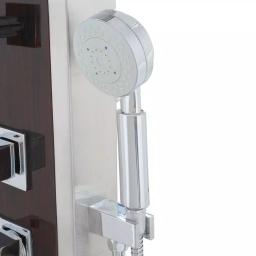 ANZZI 57 in. Monsoon Full Body Shower Panel System with Mahogany Deco-Glass & Chrome Trim thumbnail 4