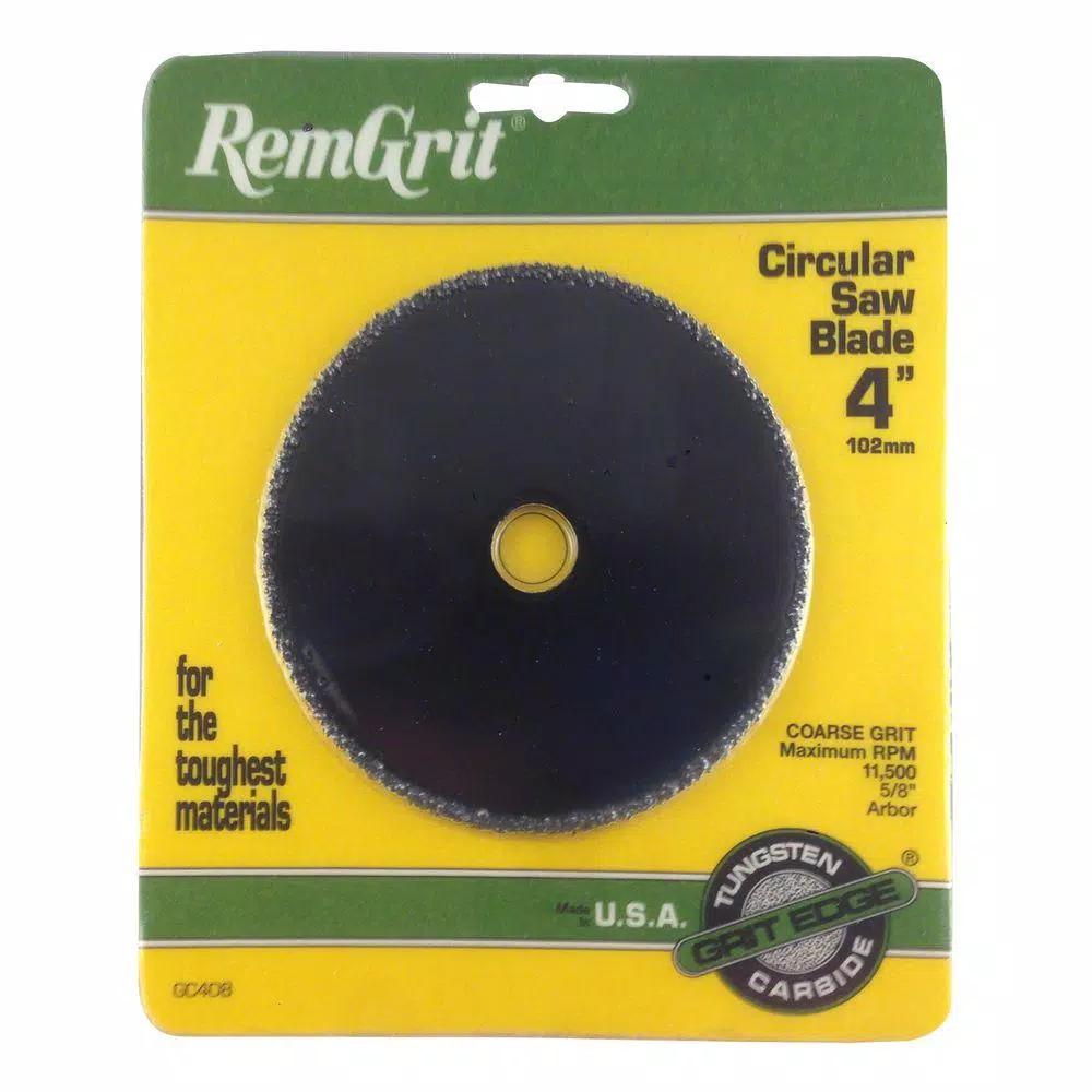 RemGrit 4 in. Carbide Grit Circular Saw Blade, 5/8 in. Arbor, Coarse Grit