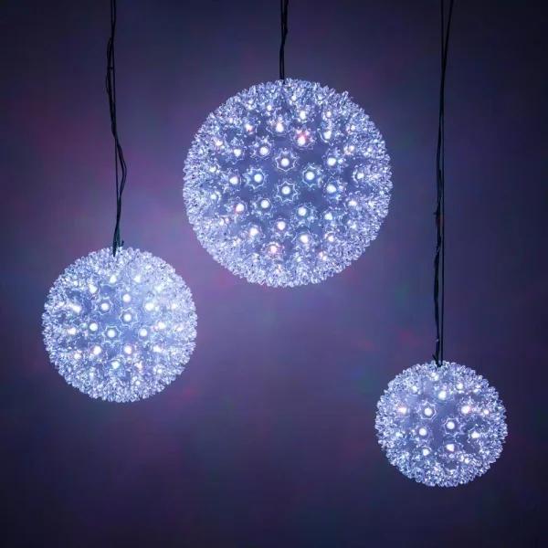 Wintergreen Lighting 7.5 in. 120-Light RGB Color Changing LED Starlight Sphere with Remote