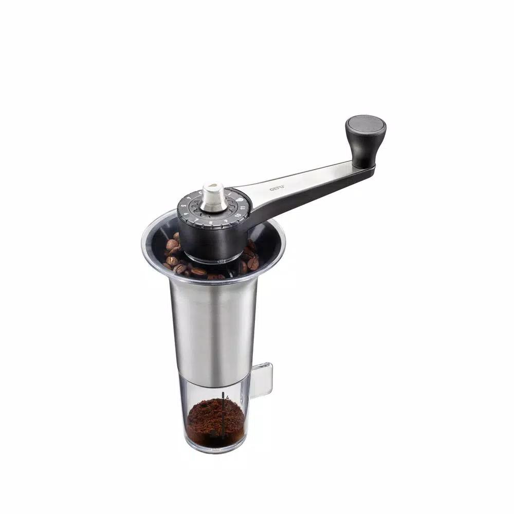GEFU LORENZO 6 oz. Manual Conical Coffee Grinder with Scale, Black