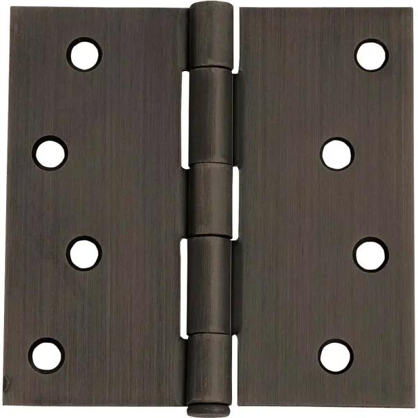 Design House 4 in. Square Corner Door Hinge, Oil Rubbed Bronze, 3-Pack