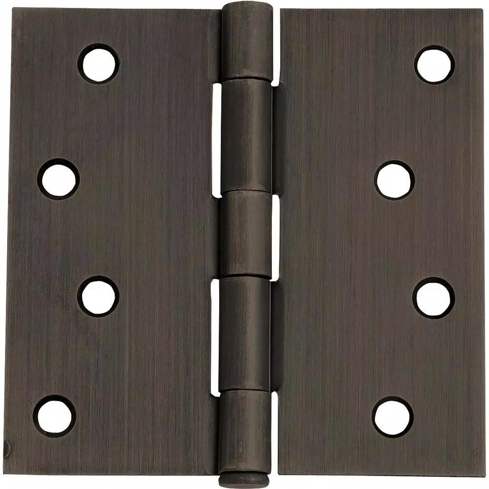 Design House 4 in. Square Corner Door Hinge, Oil Rubbed Bronze, 3-Pack