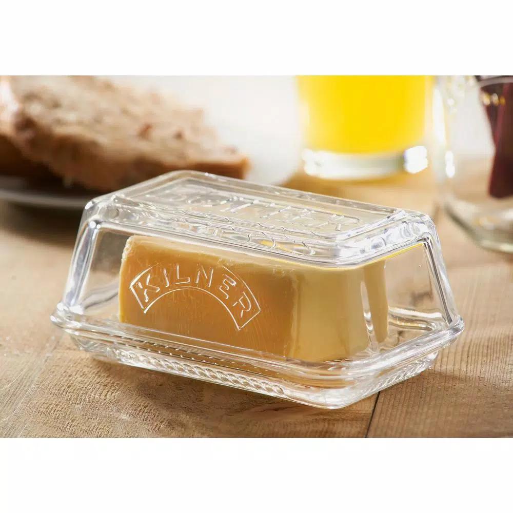 Kilner Butter Churning Glass Set with Beechwood Details