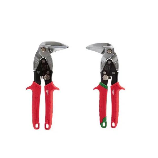 Milwaukee 9 in. Right Angle Aviation Snips Set, Left and Right Cut (2-Piece)