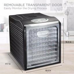 Ivation 9-Tray Electric Food Dehydrator with Digital Timer & Temperature Control, 600W thumbnail 8