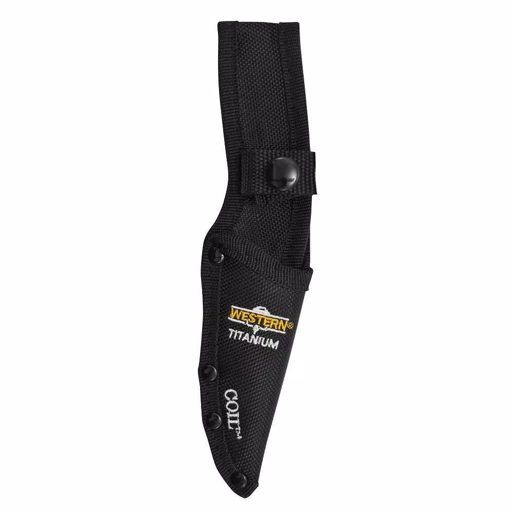 Western Coil 8 in. Fixed Blade Knife with 3.25 in. Titanium Bonded 420 Steel Drop Point Blade