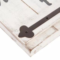 Pinnacle Patton Wall Decor Farmhouse Rules Rustic White Wood Plank Barn Door Sign, 47.5 x 13.5 in. thumbnail 5