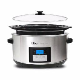 Elite Platinum 8.5 Qt. Stainless Steel Programmable Slow Cooker with Digital Display thumbnail 2