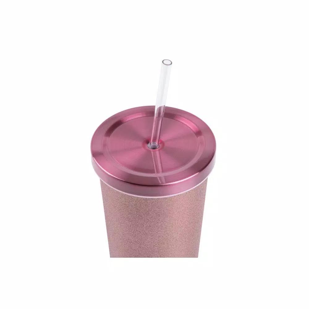 Manna Glitter 24 oz. Stainless Steel Vacuum Insulated Chilly Tumbler - Blush Pink