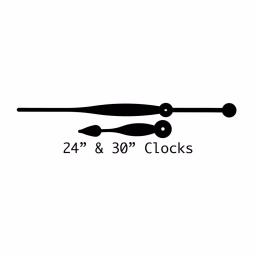 BrandtWorks 24 in. Navy Nautical Oversized Farmhouse Wall Clock - Distressed White & Blue thumbnail 4