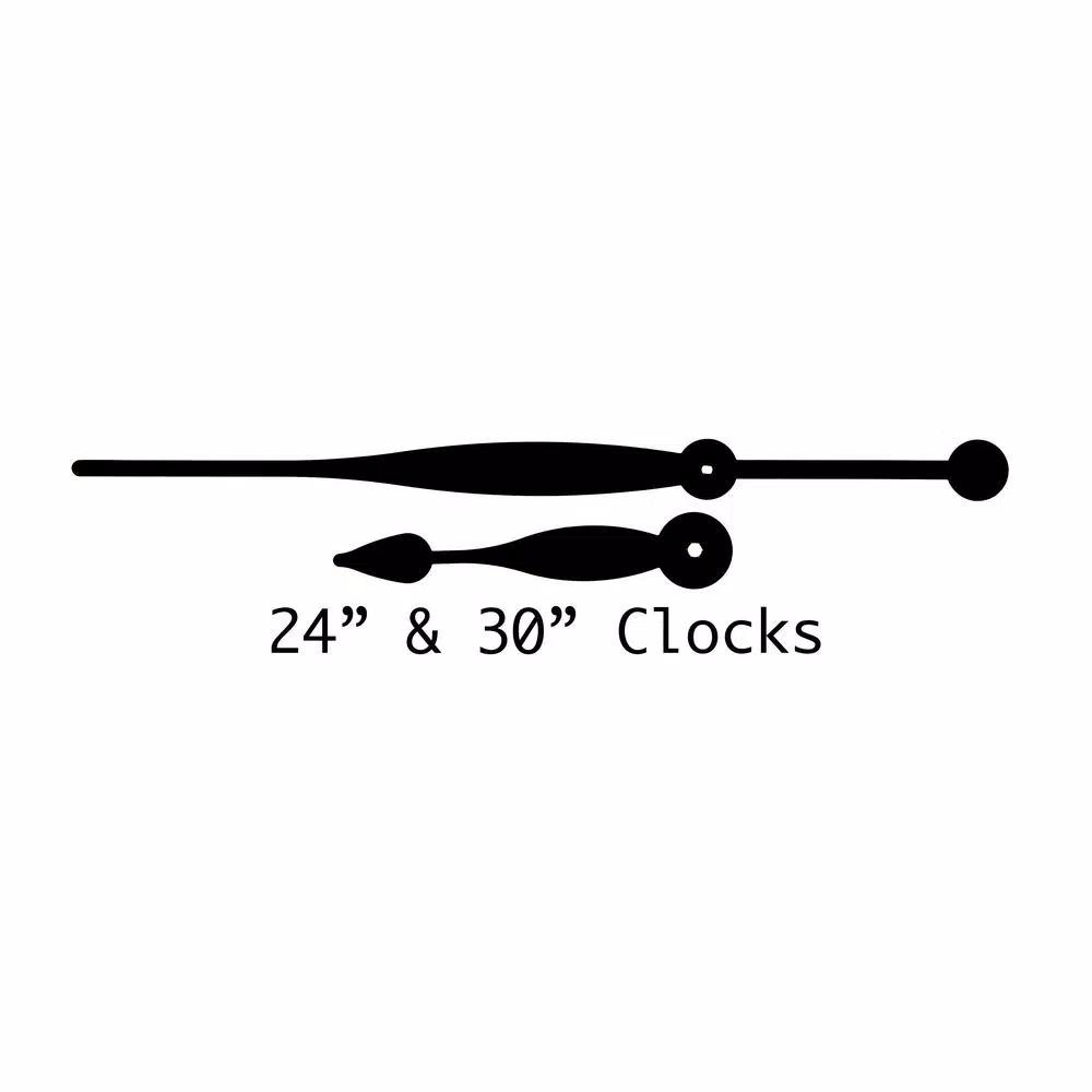 BrandtWorks 24 in. Navy Nautical Oversized Farmhouse Wall Clock - Distressed White & Blue