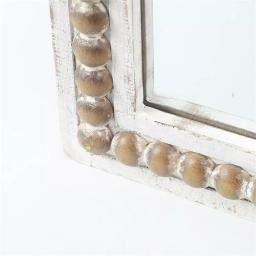 Luxen Home Modern White Arched Cathedral Wall Mirror with Distressed Wood Frame, 39.4 x 18.9 in. thumbnail 4