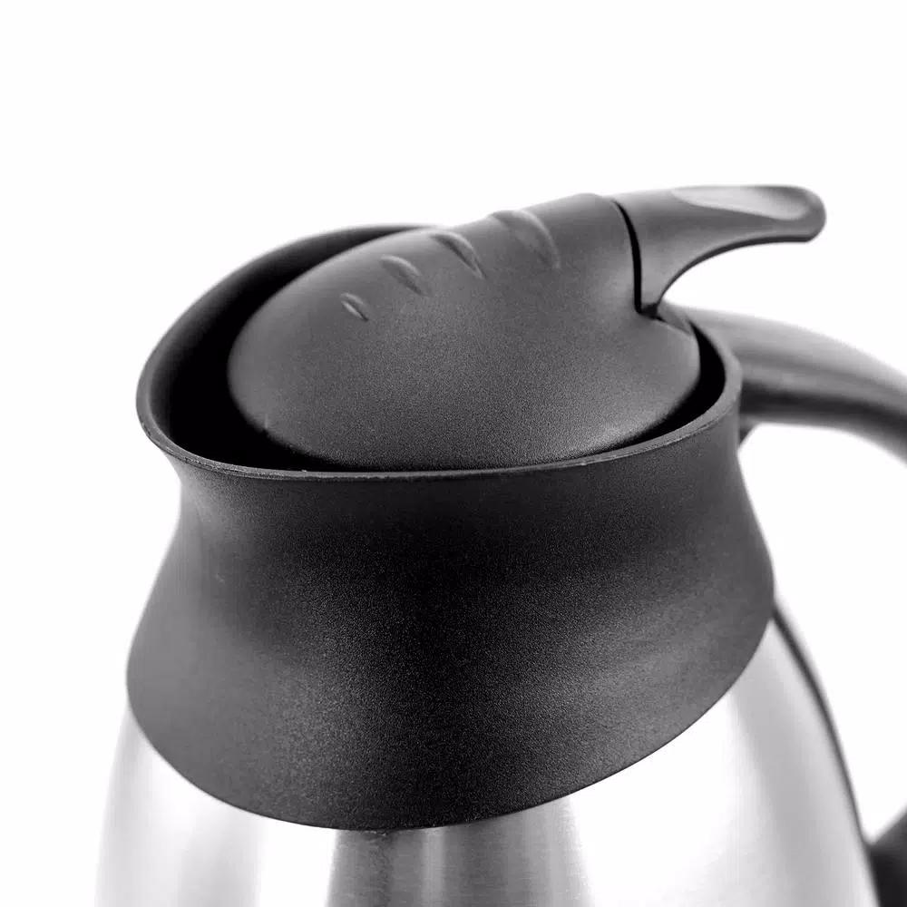 MegaChef 67.6 fl. oz. Stainless Steel Thermal Beverage Carafe with Black Lid