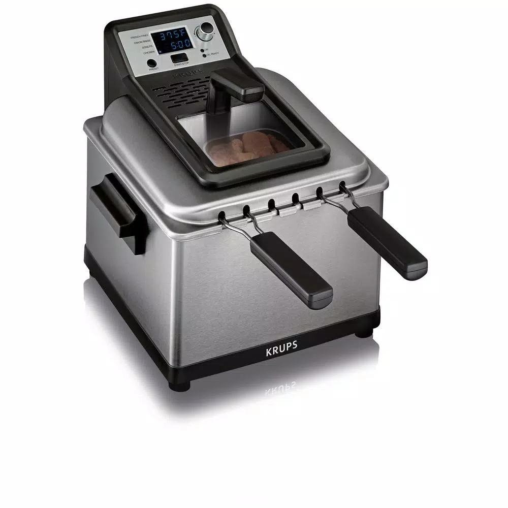 Krups KJ502 Professional Deep Fryer, 4.5L Capacity with 3 Baskets and 4 Preset Functions