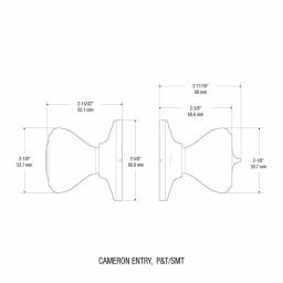 Kwikset Cameron Satin Nickel Keyed Entry Door Knob with SmartKey Security thumbnail 3