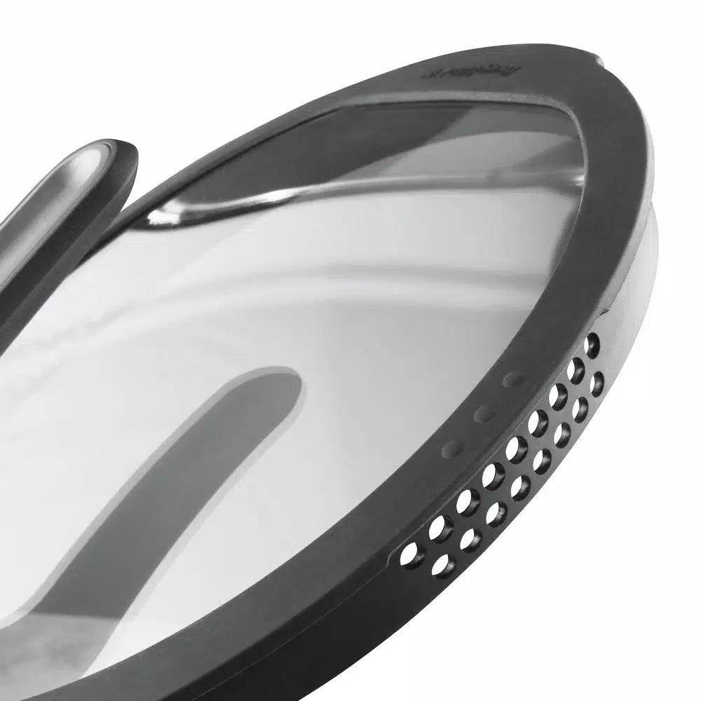 BergHOFF GEM Stay Cool 3.5 qt. Cast Aluminum Nonstick Saute Pan with Glass Lid, Gray