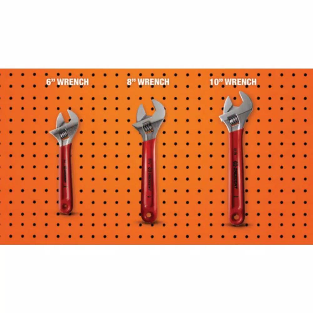 Crescent 3-Piece Adjustable Wrench Set with Cushion Grip and Laser Etched Scale