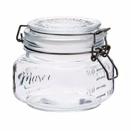 Unbranded 16.9 oz. Glass Kitchen Canister Set with Airtight Wire Clamp Lids (Set of 4) thumbnail 3