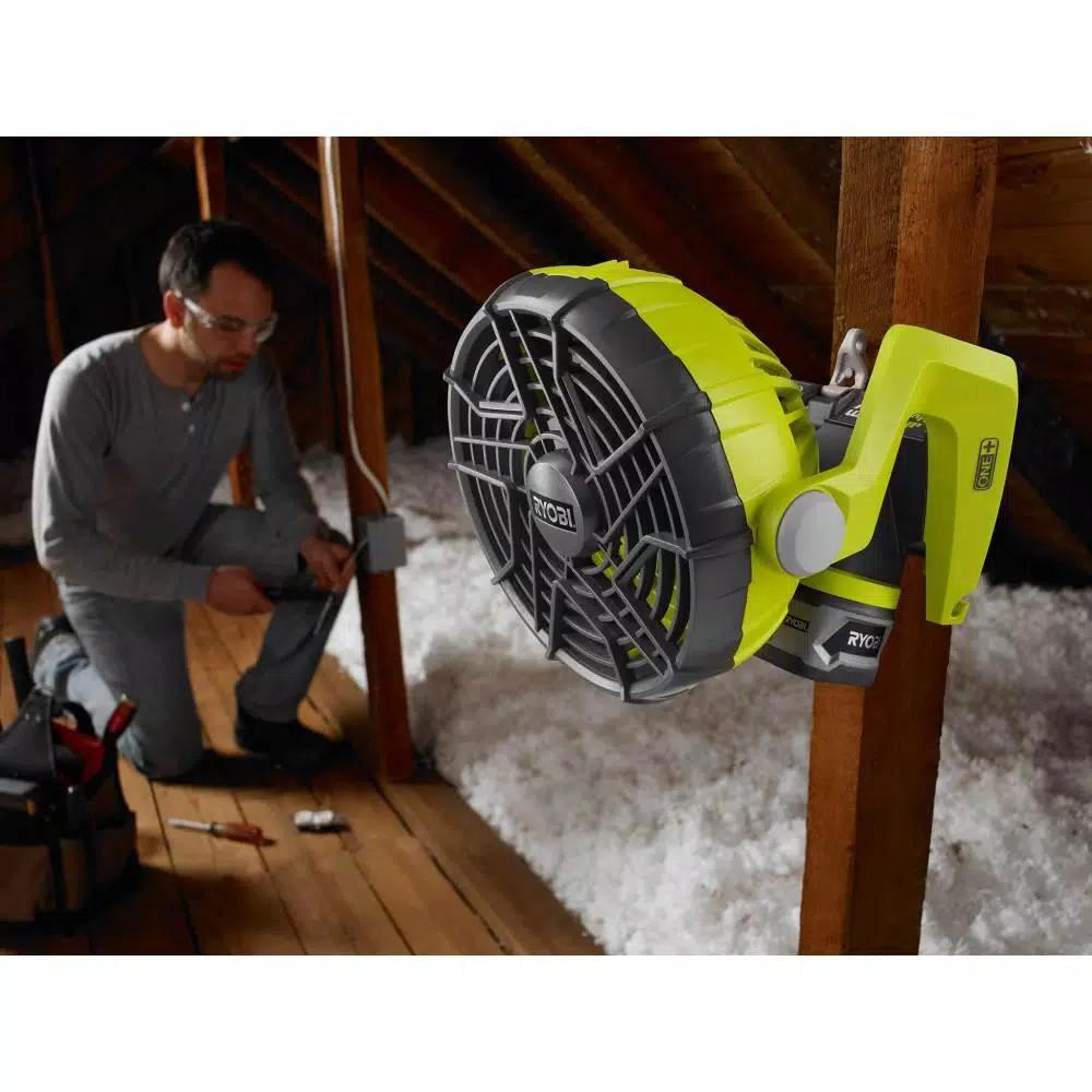 RYOBI 18V ONE+ Hybrid Bluetooth Stereo and Portable Fan Combo Kit (Tools Only)